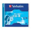 CD-R lemez, 700MB, 80min, 16x, 1 db, normál tok, VERBATIM "Live it!"