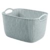 Kötött hatású kosár, L méret, CURVER "Knit", kék