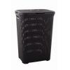Rattan hatású szennyestartó, 60l, CURVER, barna