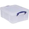 Műanyag tárolódoboz, átlátszó, 21 liter, REALLY USEFUL