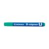 Alkoholos marker, 2-4 mm, kúpos, DONAU "D-signer U", zöld