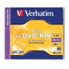 DVD+RW mini lemez, 8 cm, újraírható, 1,4GB, 4x, normál tok, VERBATIM