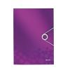 Gumis mappa, PP, A4, LEITZ "Wow", lila