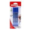 Golyóstoll, 1,0 mm, kupakos, háromszögletű, KORES "K2-M", kék