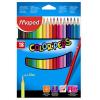 Színes ceruza készlet, háromszögletű, MAPED "Color`Peps Star", 18 különböző szín