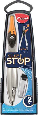 Körző készlet, rögzíthető lábakkal, 2 darabos, MAPED "Study Stop"
