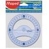Szögmérő, műanyag, 360°, MAPED "Geometric"