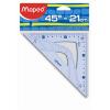 Háromszög vonalzó, műanyag, 45°, 21 cm, MAPED "Geometric"