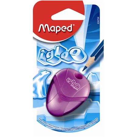 Hegyező, egylyukú, tartályos, MAPED "I-Gloo", vegyes színek