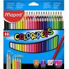 Színes ceruza készlet, háromszögletű, MAPED "Color`Peps Star", 48 különböző szín