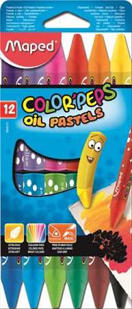 Olajpasztell kréta, MAPED "Color`Peps", 12 különböző szín
