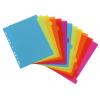 Regiszter, műanyag, A4 Maxi, 12 részes, VIQUEL, "Happy Fluo", színes