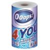 Háztartási papírtörlő, 2 rétegű, 200 lap, tekercses, OOOPS "4You"