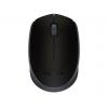 Egér, vezeték nélküli, optikai, közepes méret, USB, LOGITECH "M171", fekete