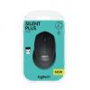 Egér, vezeték nélküli, optikai, USB, LOGITECH, "M330 Silent", fekete