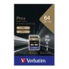 Memóriakártya, SDXC, 64GB, CL10/U3, 90/80 MB/sec, VERBATIM "PRO+"