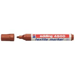 Textilmarker, 2-3 mm, kúpos, EDDING "4500", barna