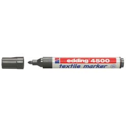 Textilmarker, 2-3 mm, kúpos, EDDING "4500", szürke