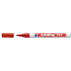 Lakkmarker, 1-2 mm, EDDING "751", piros