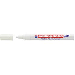 Gumijelölő marker, 2-4 mm, kúpos, EDDING "8050", fehér