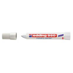 Jelölő marker, 10 mm, kúpos, EDDING "950", fehér