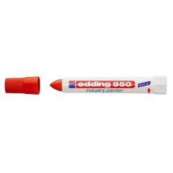 Jelölő marker, 10 mm, kúpos, EDDING "950", piros