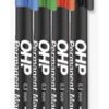 Alkoholos marker készlet, OHP, 0,3 mm, S, ICO, 4 különböző szín