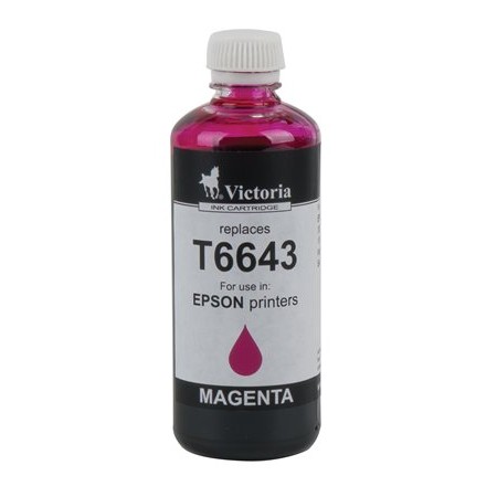 T66434 Tinta, L100, 200mfp nyomtatókhoz, VICTORIA TECHNOLOGY, magenta, 100ml