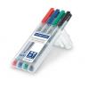 Alkoholmentes marker készlet, OHP, 1 mm, STAEDTLER "Lumocolor 315 M", 4 különböző szín
