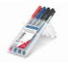 Alkoholmentes marker készlet, OHP, 0,6 mm, STAEDTLER "Lumocolor® 316 F", 4 különböző szín