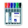 Flipchart marker készlet, 2-5 mm, vágott, STAEDTLER "Lumocolor 356 B", 6 különböző szín