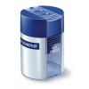 Hegyező, kétlyukú, tartályos, STAEDTLER "512", kék