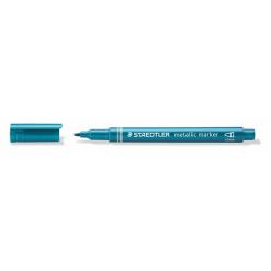 Dekormarker, 1-2 mm, kúpos, STAEDTLER "8323", metálkék