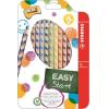 Színes ceruza készlet, háromszögletű, balkezes, STABILO "EasyColours", 12 különböző szín