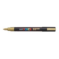 Dekormarker, 0,9-1,3 mm, UNI "Posca PC-3M", arany