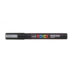 Dekormarker, 0,9-1,3 mm, UNI "Posca PC-3M", ezüst