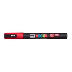 Dekormarker, 0,9-1,3 mm, UNI "Posca PC-3M", piros