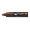 Dekormarker, 8 mm, vágott, UNI "Posca PC-8K", barna