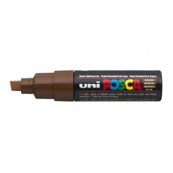 Dekormarker, 8 mm, vágott, UNI "Posca PC-8K", barna