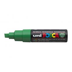 Dekormarker, 8 mm, vágott, UNI "Posca PC-8K", zöld