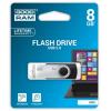 Pendrive, 8GB, USB 2.0, 20/5MB/sec, GOODRAM "UTS2", fekete