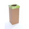 Szelektív hulladékgyűjtő, újrahasznosított, 50 l, RECOBIN "Office", zöld