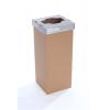 Szelektív hulladékgyűjtő, újrahasznosított, 50 l, RECOBIN "Office", szürke