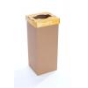 Szelektív hulladékgyűjtő, újrahasznosított, angol felirat, 50 l, RECOBIN "Office", sárga