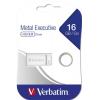 Pendrive, 16GB, USB 2.0, VERBATIM "Executive Metal", ezüst