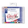 Kalligrafikus marker készlet, 2,0/3,5 mm, kétvégű, STAEDTLER "3005", 12 szín
