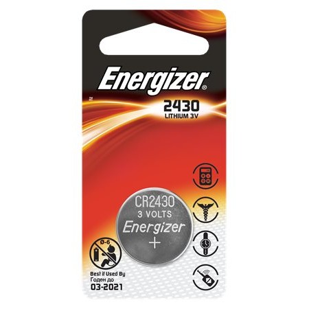 Gombelem, líthium, CR2430, 2 db, ENERGIZER
