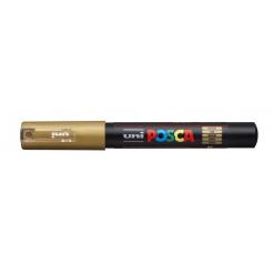 Dekormarker, 0,7-1,0 mm, UNI "Posca PC-1M", arany
