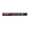Dekormarker, 0,7-1,0 mm, UNI "Posca PC-1M", barna