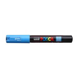 Dekormarker, 0,7-1,0 mm, UNI "Posca PC-1M", világoskék